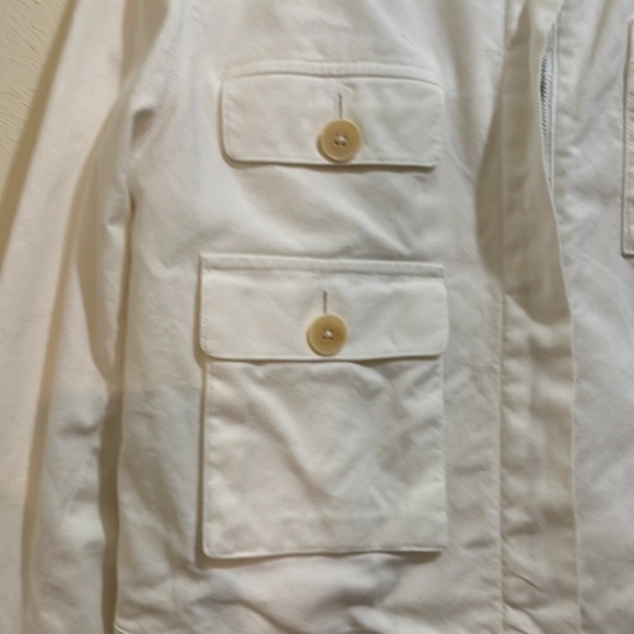 Lauren Ralph Lauren ivory colored long sleeved jacket with front zipper. Size M - Picture 6 of 9